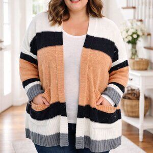 NWT Curvy Color block Cardigan